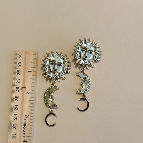 Sun and Moon Earrings #1588 - Picture 4 of 4